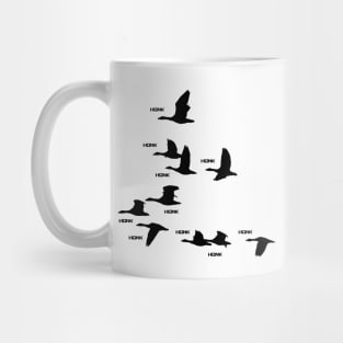 Flock of Geese Honking Mug